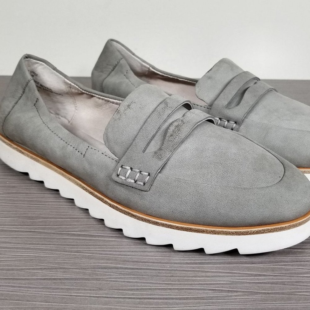Caslon Rylee Penny Loafer, Grey Nubuck, Womens Size 6.5 M